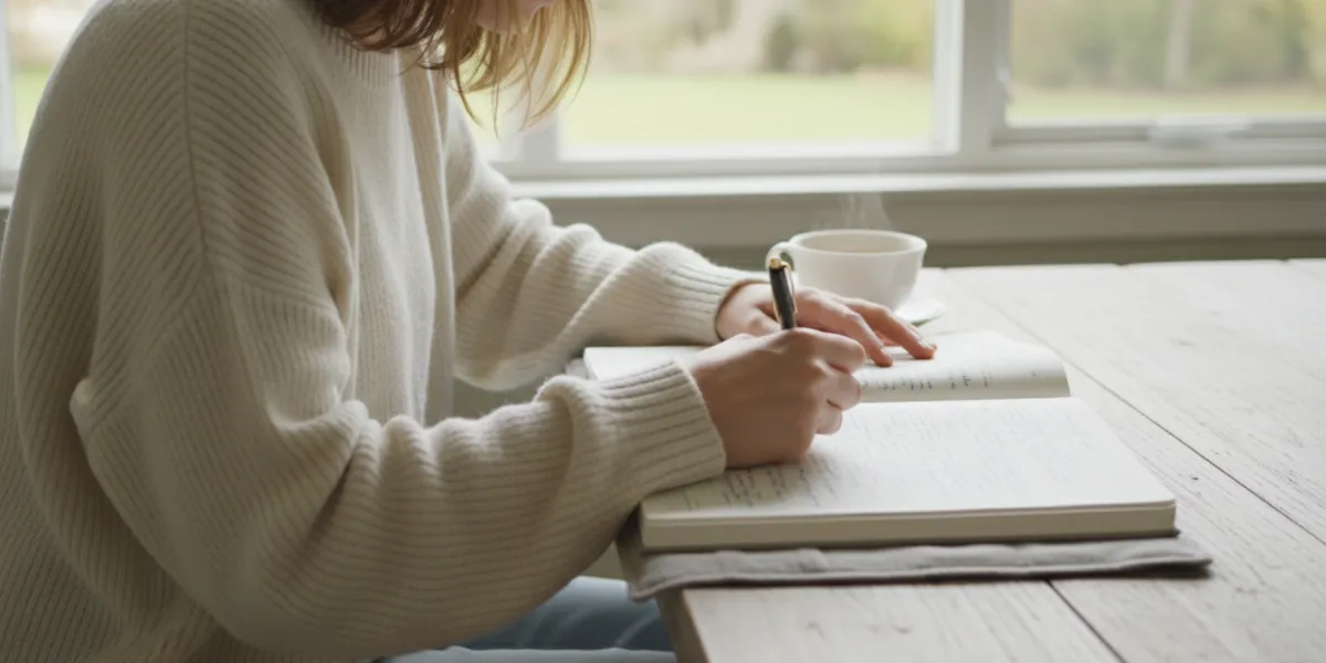 Un plan moyen, pris d'une perspective légèrement en contre-plongée, montrant une personne assise con