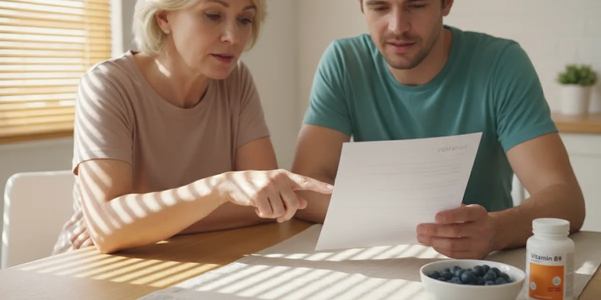 Un plan moyen rapproché (Medium Close-Up) capturant une femme d'une cinquantaine d'années et son fil