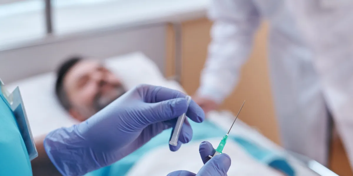 homme hopital