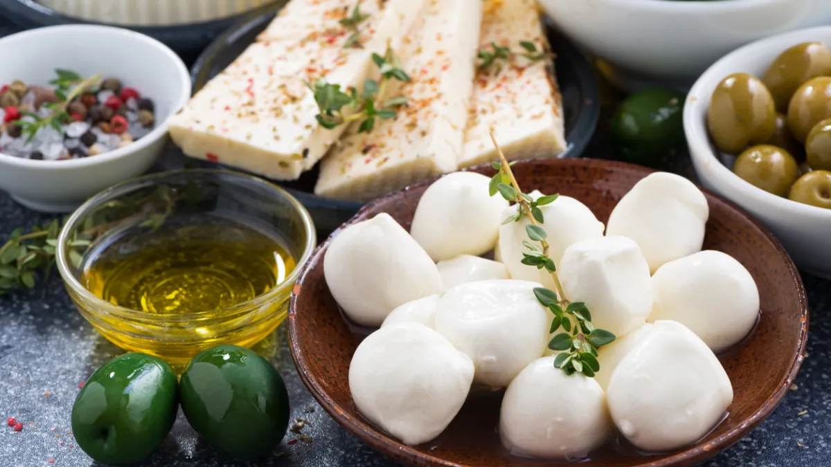 feta et mozarrella