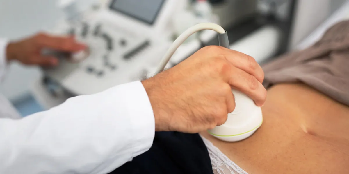 patient being checked with ultrasound equipment close up patient being checked with ultrasound equipment close up