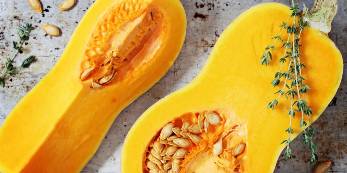 mise au point sélective de courge musquée fraîche (courge)