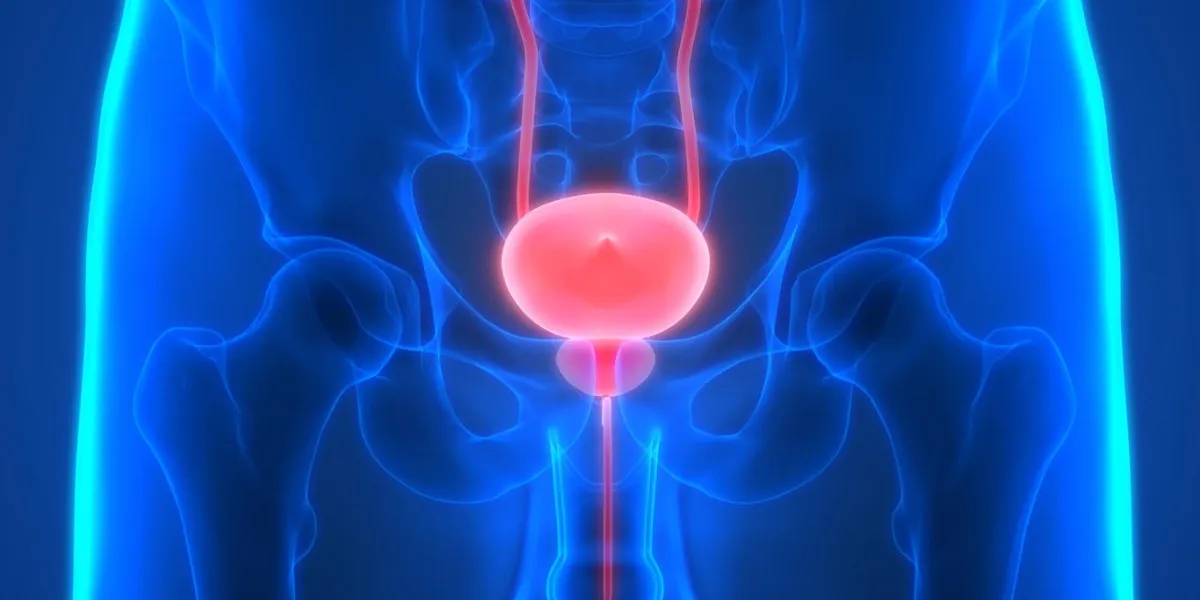3d illustration of human urinary system bladder anatomy