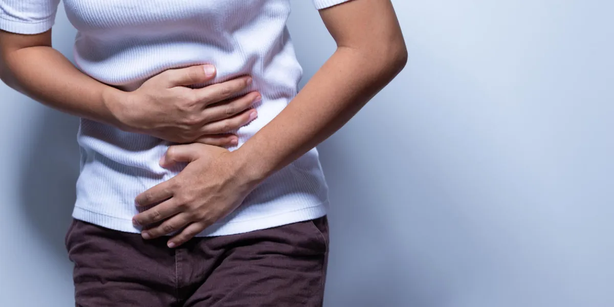 woman has stomach ache