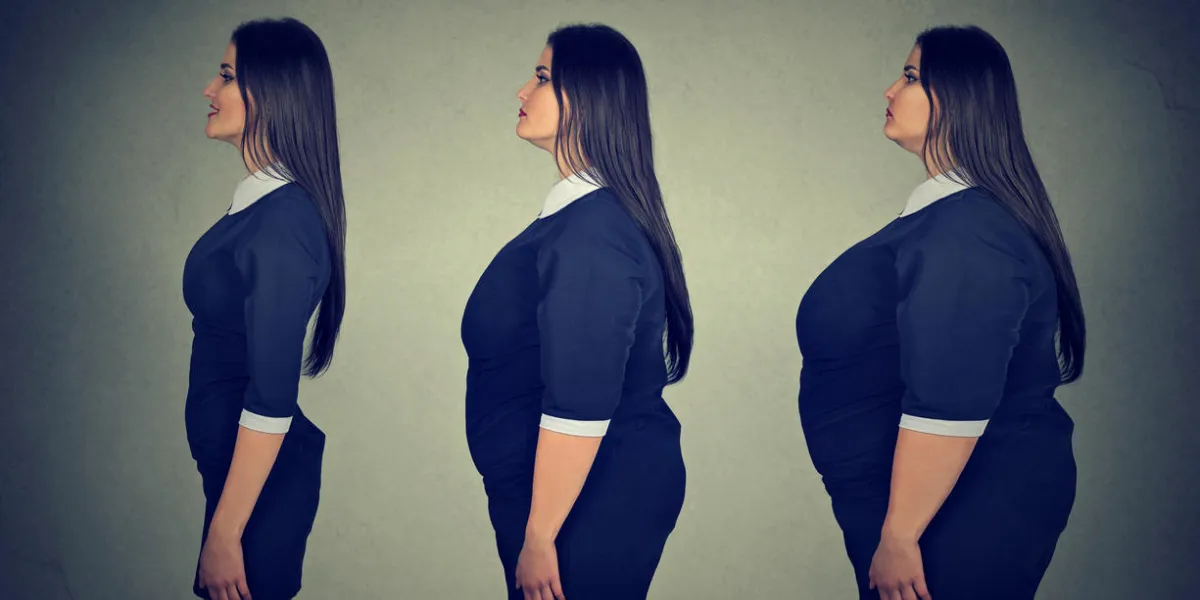 transformation young fat woman becoming slim fit girl diet choice right nutrition healthy lifestyle concept