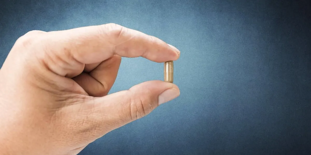 medicine herb in hand,pharmaceutical medicament