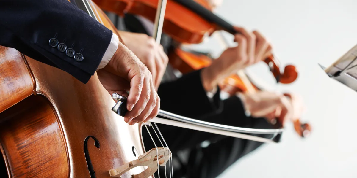 violoncelliste et violoniste jouant au concert violoncelliste et violoniste jouant au concert