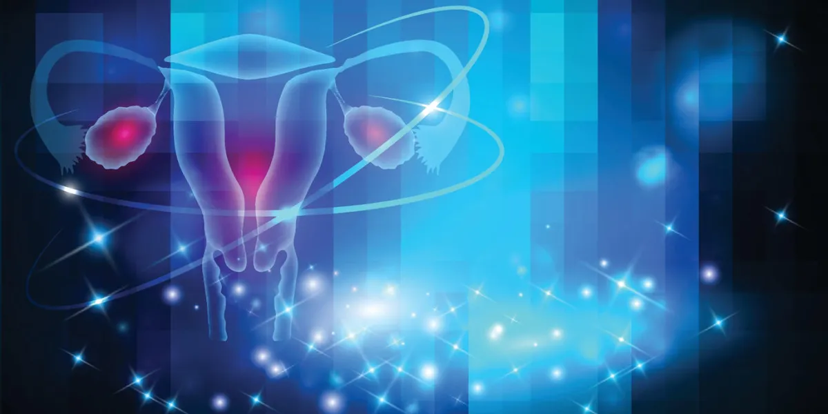 female uterus abstract glowing background female uterus abstract glowing background