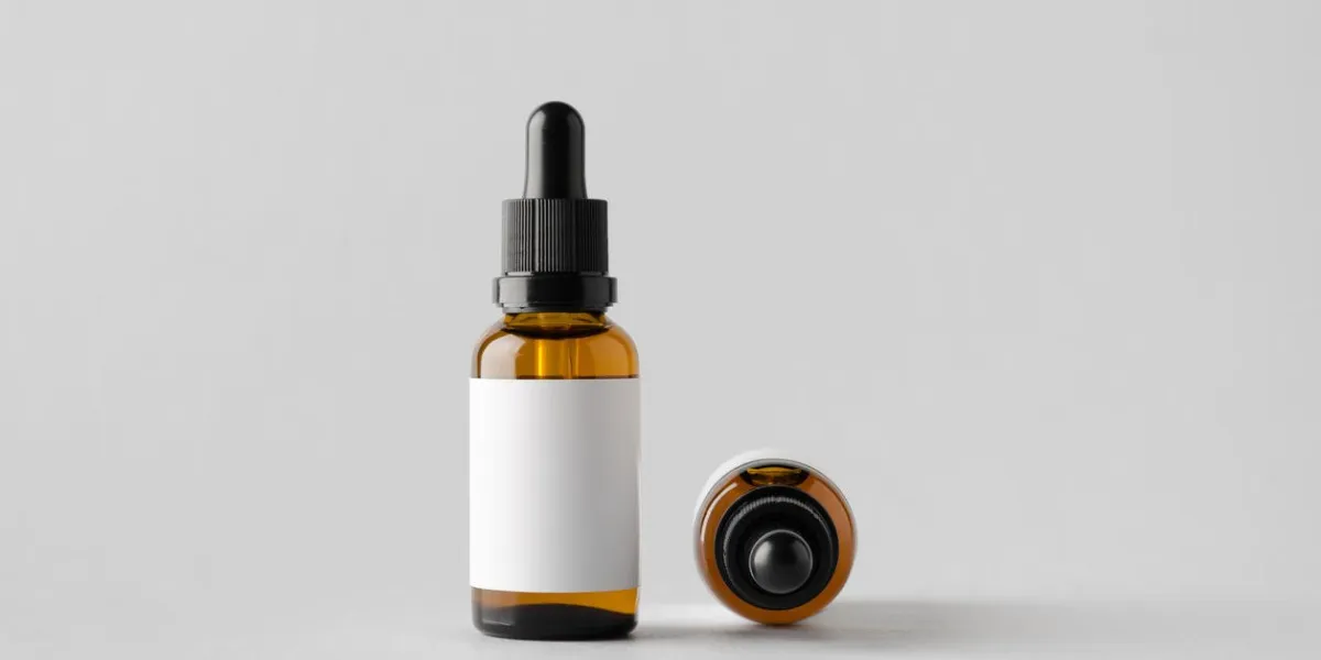 dropper bottle mock-up - two bottles blank label dropper bottle mock-up - two bottles blank label