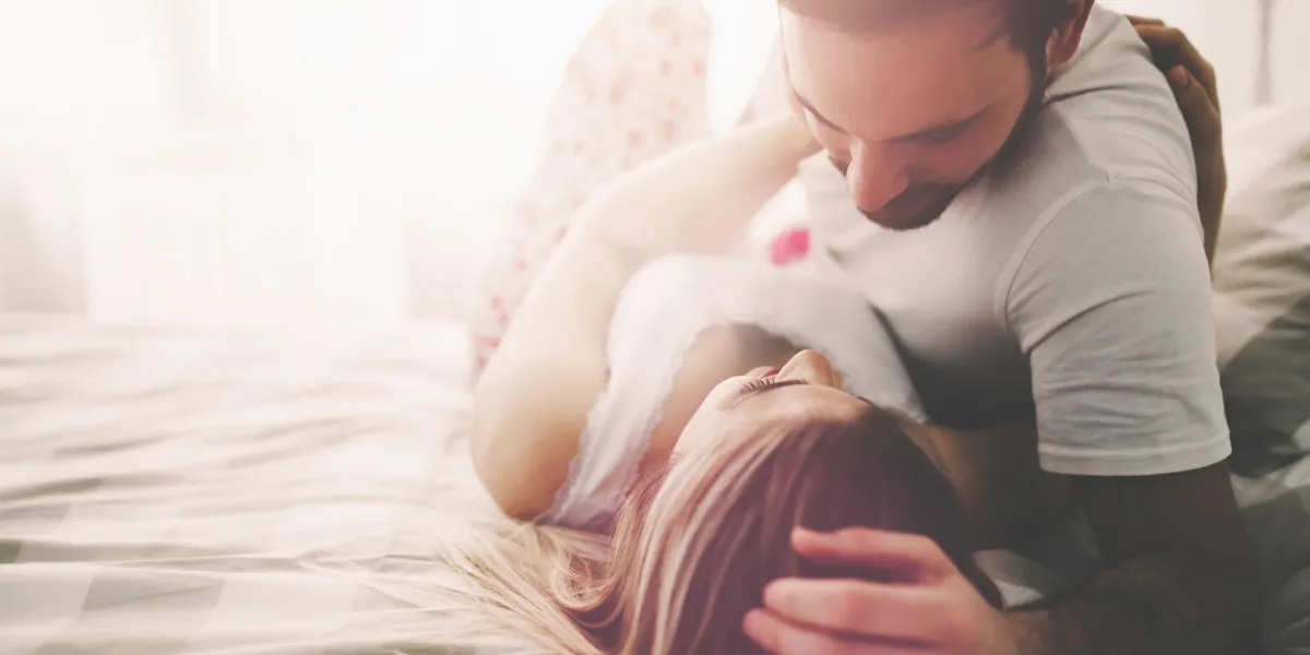 sensual romantic foreplay by couple in love in bed sensual romantic foreplay by couple in love in bed