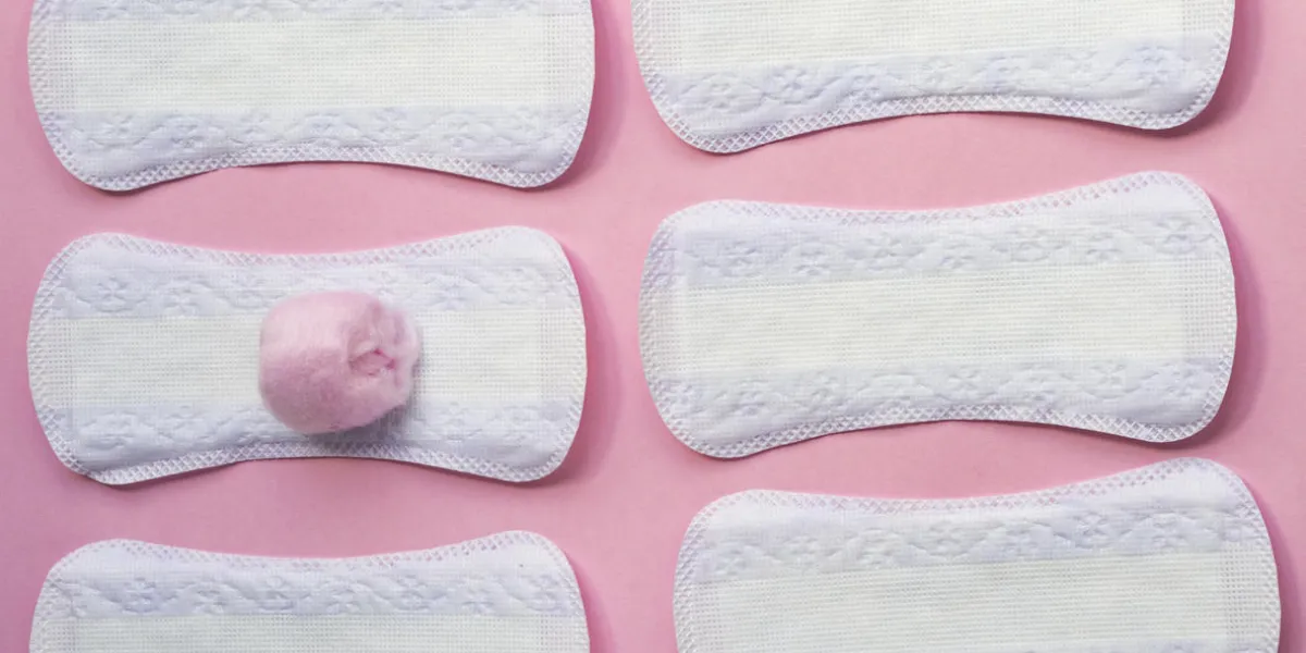 panty liners on pink background with pink cotton panty liners on pink background with pink cotton