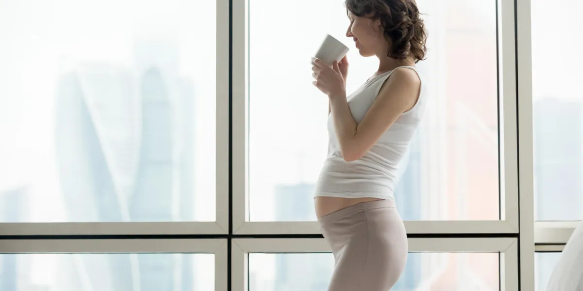 côté, vue, de, jeune, gai, modèle enceinte, debout, à, fenêtre, à, beau, ville, paysage, et, boire, boisson chaude, futur maman, maman, reposer, à, maison, à, thé, ou, café, fond côté, vue, de, jeune, gai, modèle enceinte, debout, à, fenêtre, à, beau, ville, paysage, et, boire, boisson chaude, futur maman, maman, reposer, à, maison, à, thé, ou, café, fond