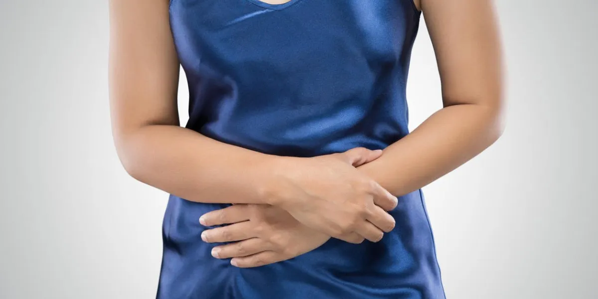 stomach pain, food poisoning, dyspepsia negative human emotion expression reaction health issues problems isolate on white background, beautiful girl woman with body problem concept