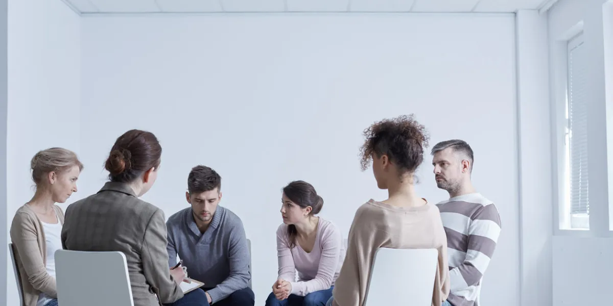 young people suffering from depression, participating in group psychotherapy young people suffering from depression, participating in group psychotherapy