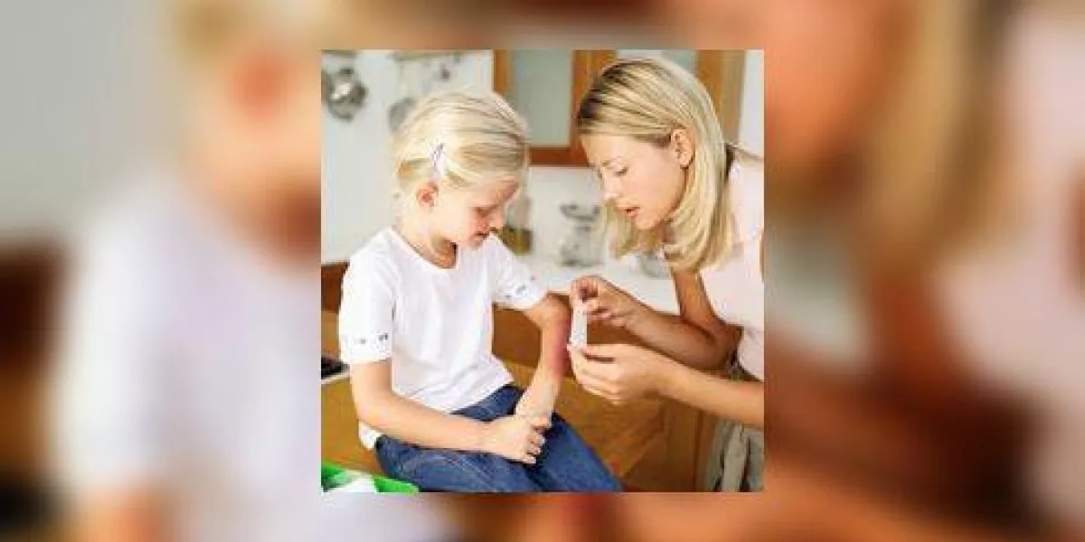femme, habillage, blessé, coude, girl, (8-10)
