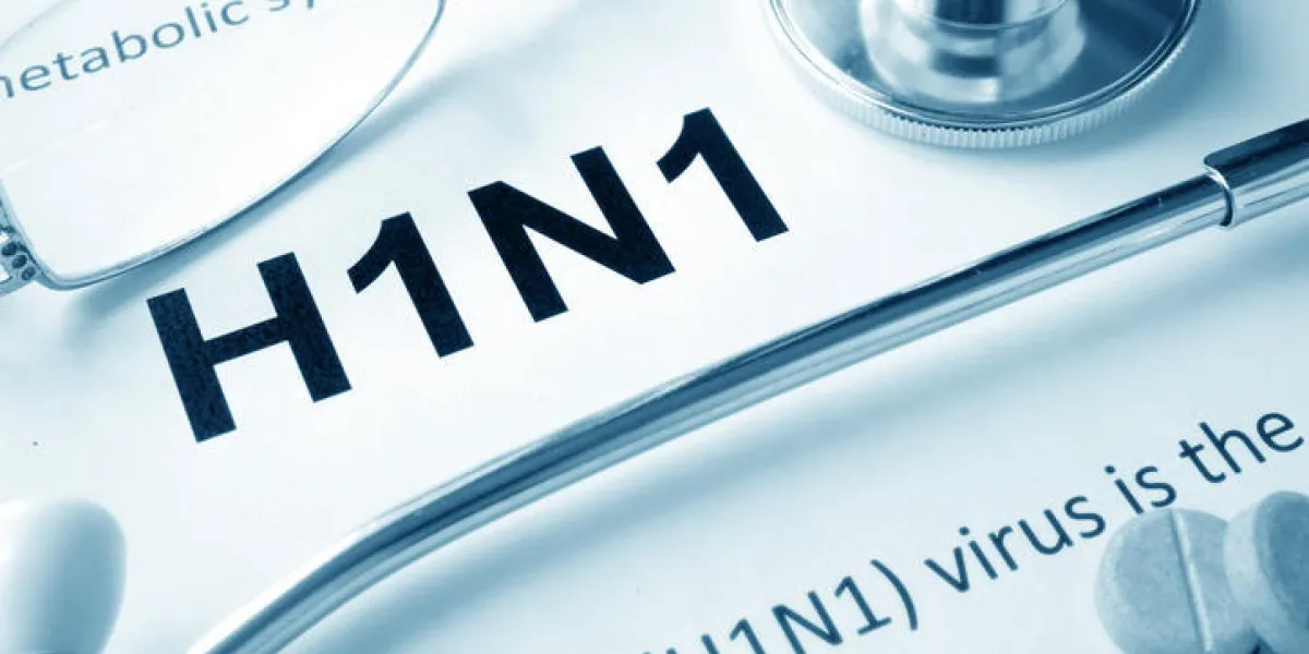 papier avec le mot h1n1 maladie et stéthoscope