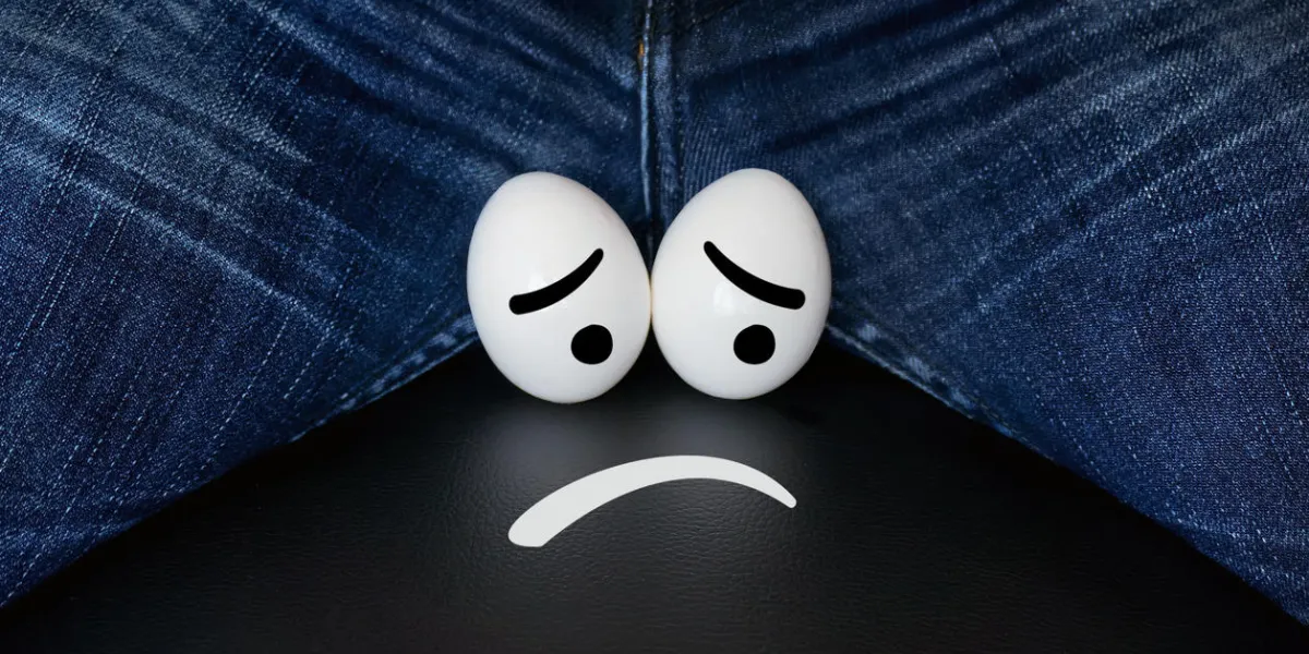 sad face chicken eggs symbolize problems in the urogenital environment for men