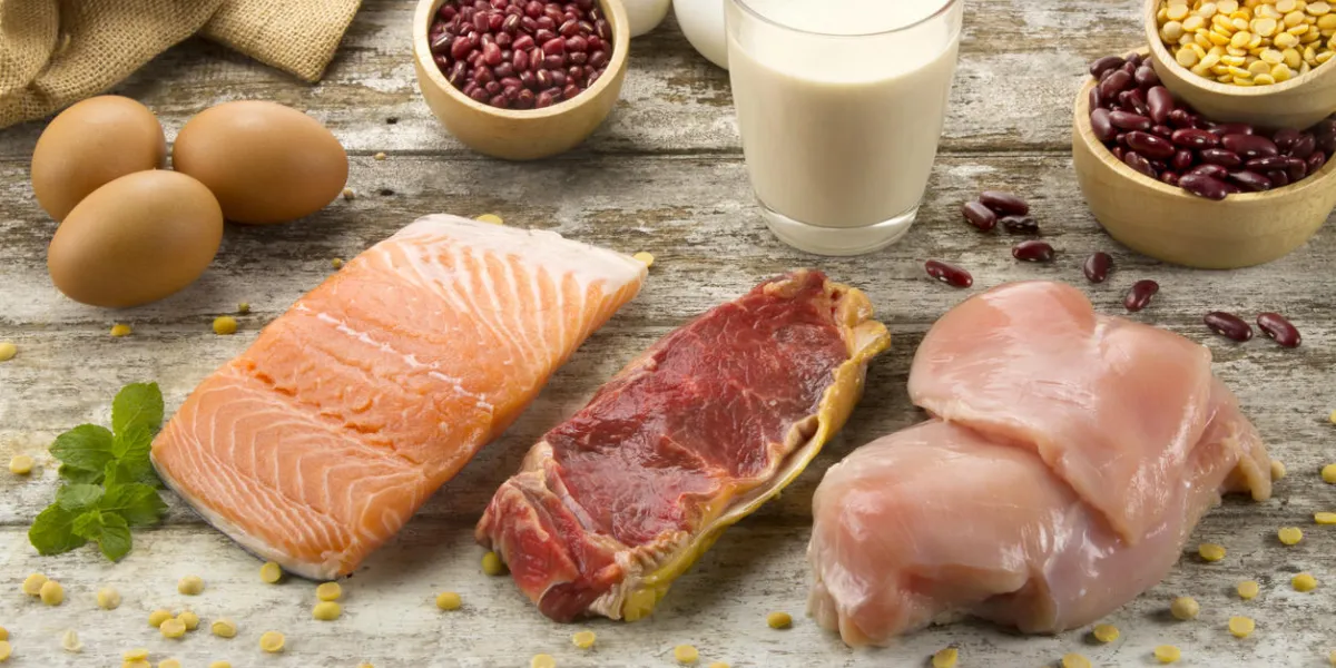 appetizer of protein foods on table appetizer of protein foods on table