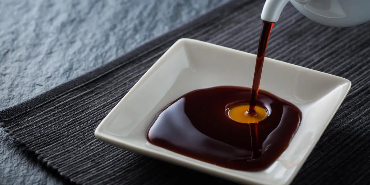 this is a photograph of soy sauce