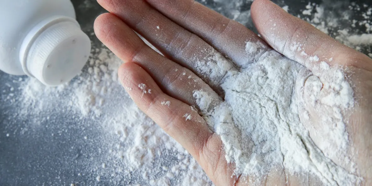 talcum powder on hands talcum powder on hands