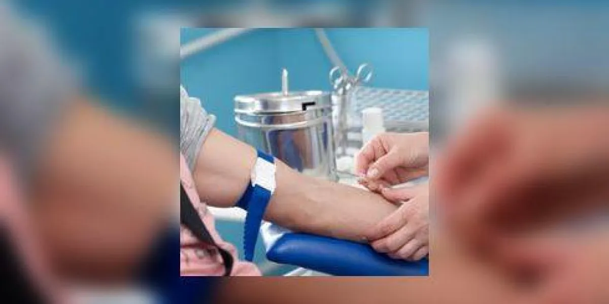 extraction de sang closeup