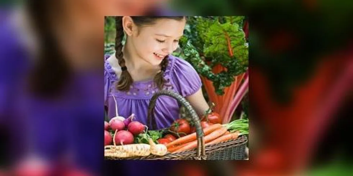 fille avec des produits frais dans le jardin fille avec des produits frais dans le jardin