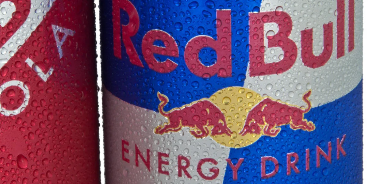 hamburg, germany - october 3, 2011  two  red bull  cans photographed in a studio