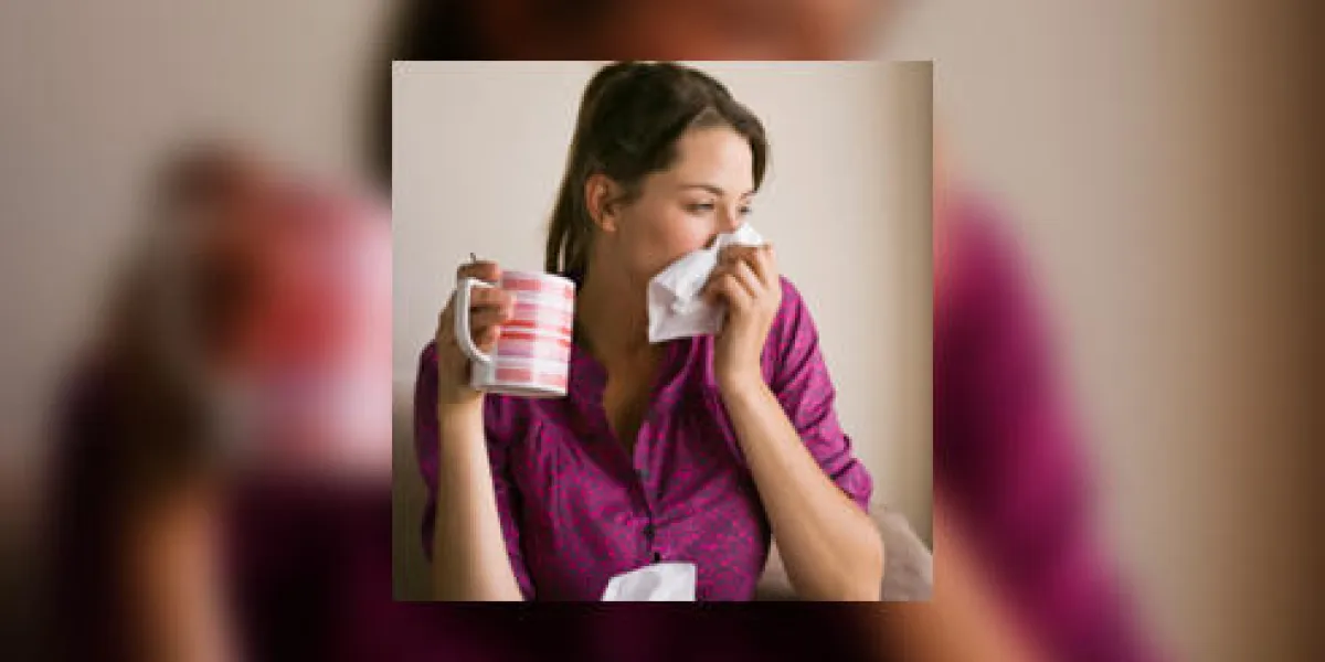nez de soufflage d'une femme malade