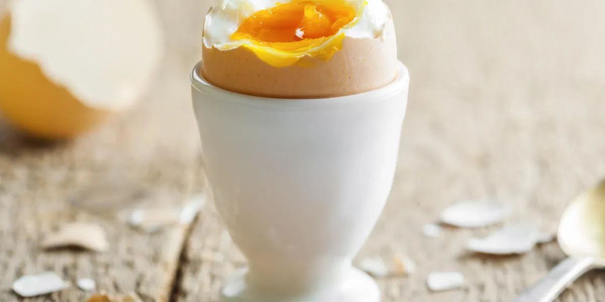 perfect soft boiled egg on a table traditional food for healthy breakfast close-up shot perfect soft boiled egg on a table traditional food for healthy breakfast close-up shot