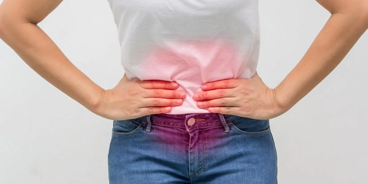 menstrual pain of woman on white background menstrual pain of woman on white background