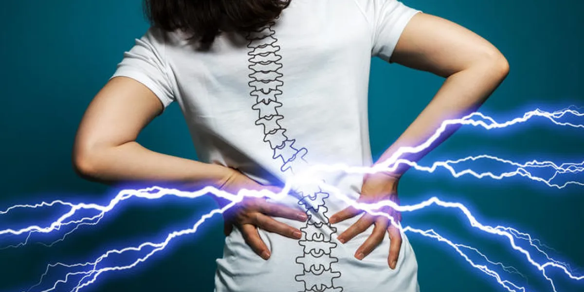 young woman who has backache
