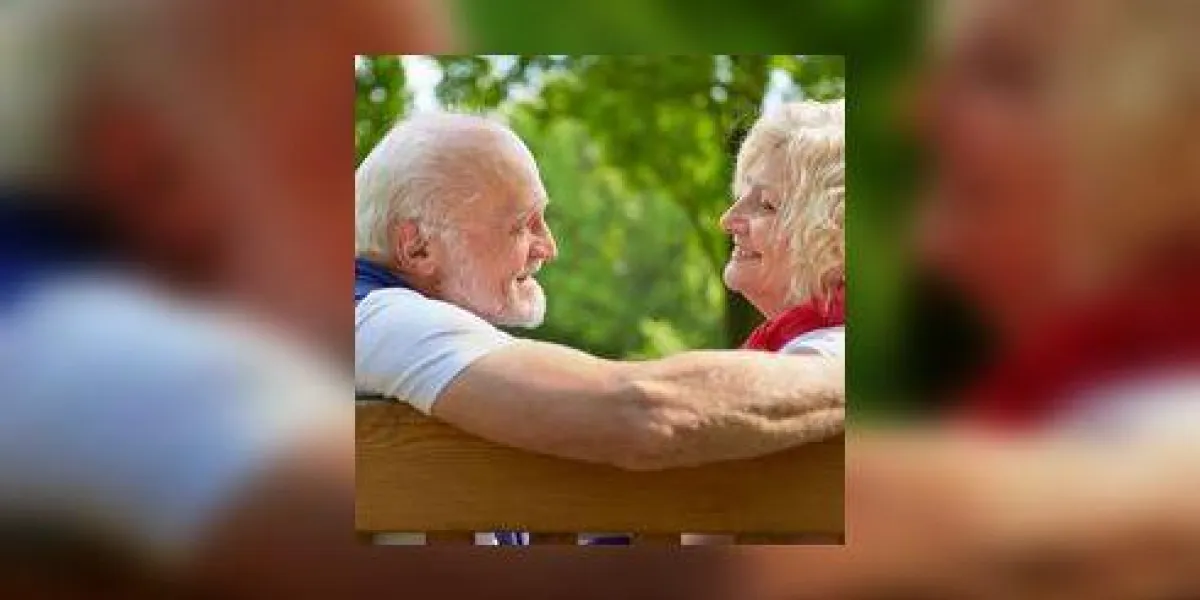 couple d'aînés assis tout en se réunissant sur un banc dans le parc en été couple d'aînés assis tout en se réunissant sur un banc dans le parc en été