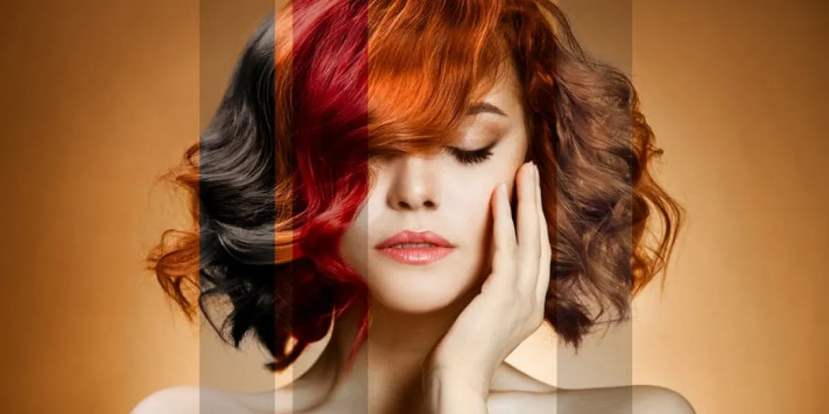 beauty portrait concept coloring hair