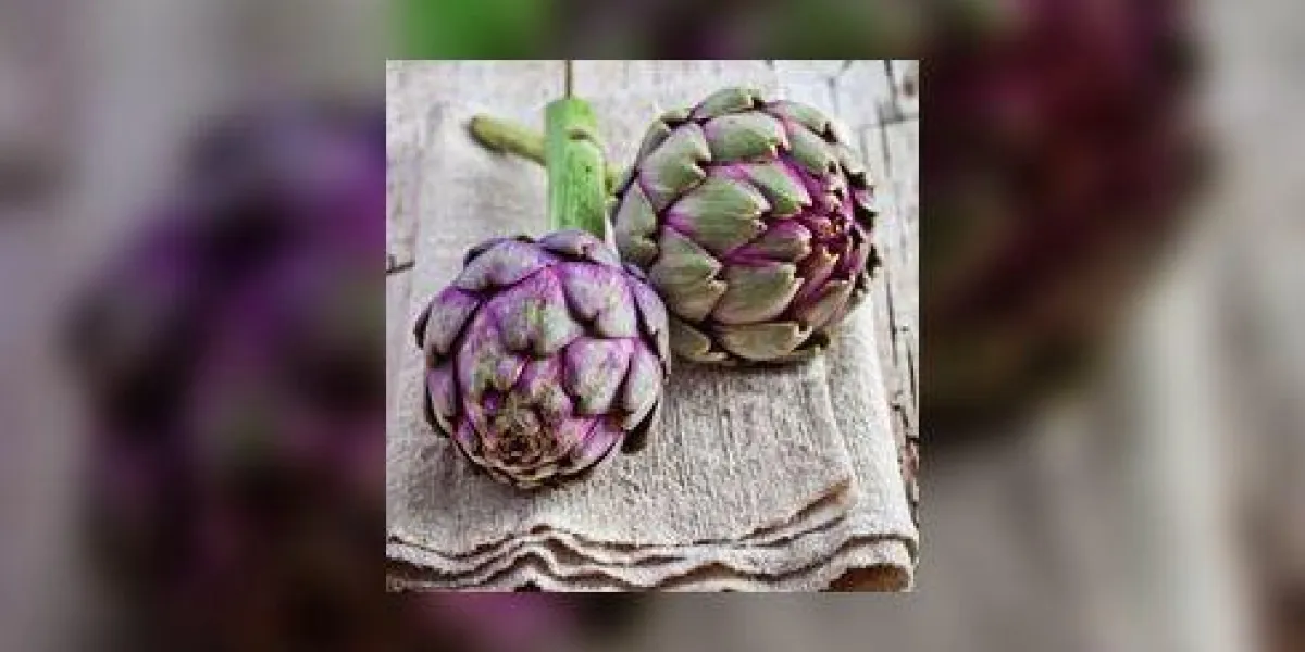 artichauts frais sur fond en bois rustique