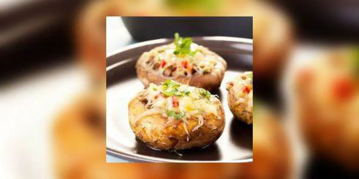 champignons farcis au four