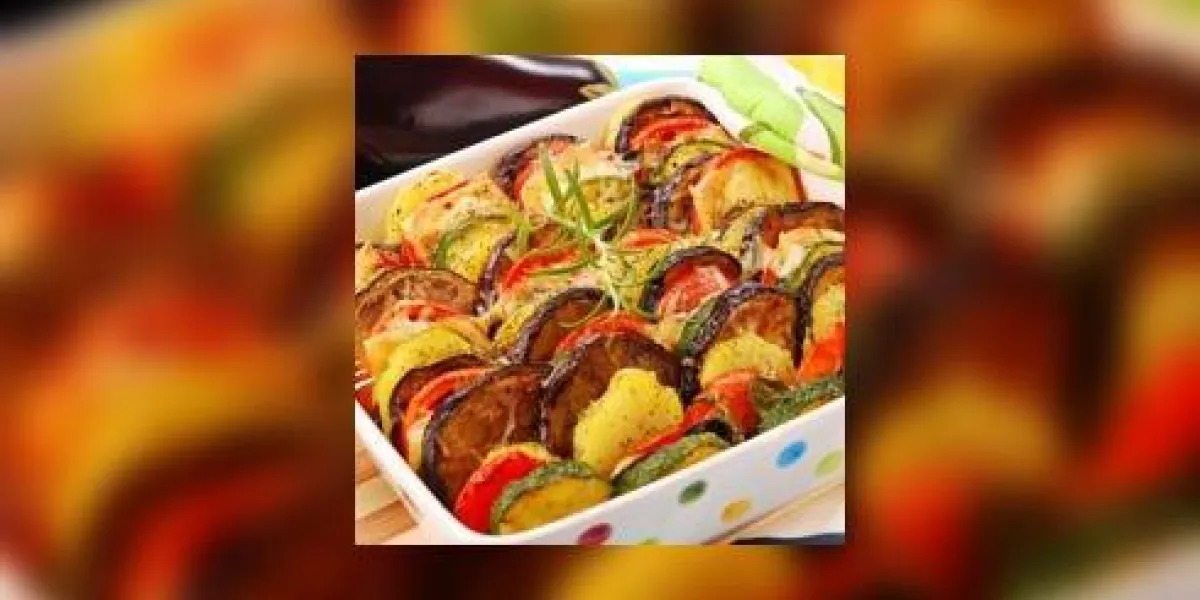 légumes cuits au four avec du fromage