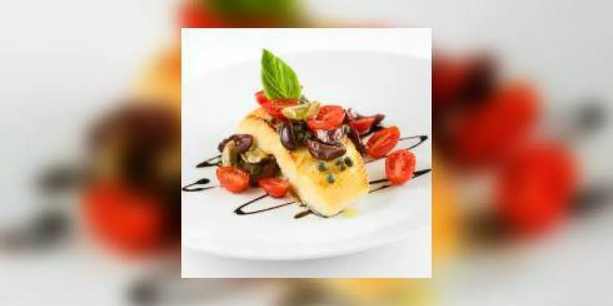 filet de flétan avec des légumes frais