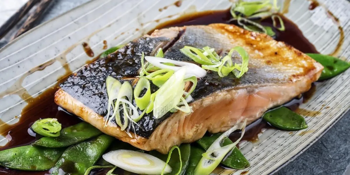 salmon teriyaki with vegetable salmon teriyaki with vegetable