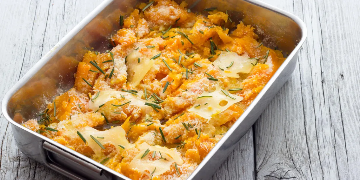 cuisson de la citrouille au four avec du fromage