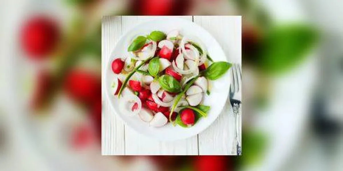 radis frais dans une salade radis frais dans une salade