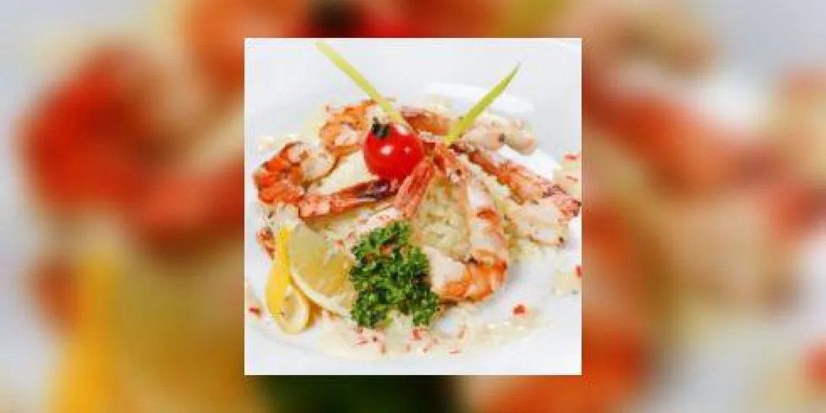 crevette tigrée avec du riz