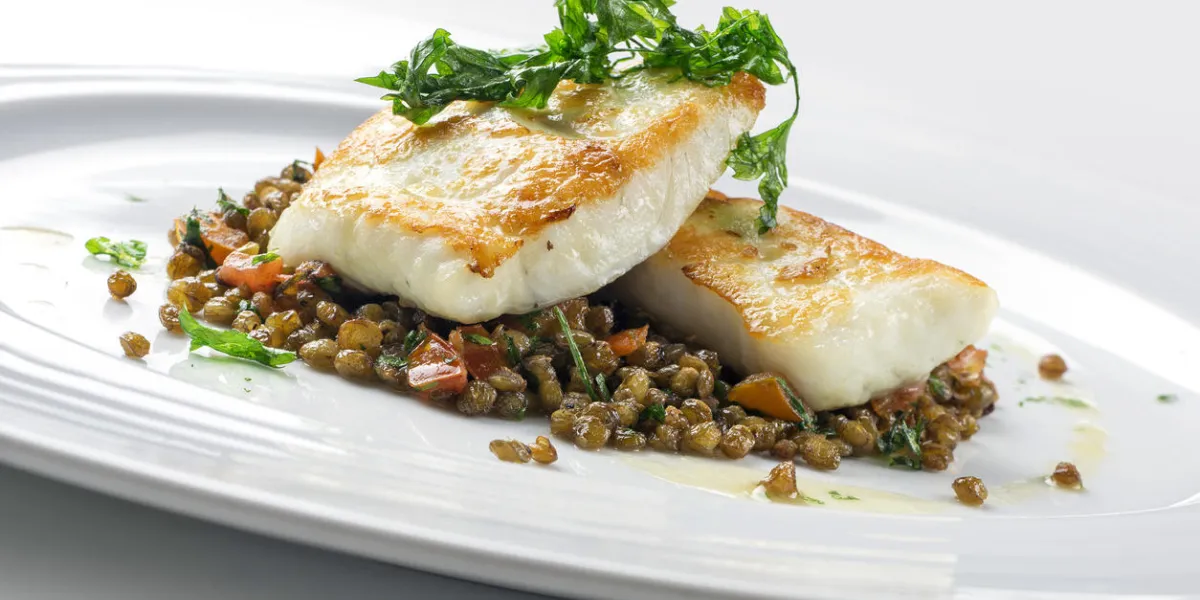 fish dish turbot with crispy lentil zollino fish dish turbot with crispy lentil zollino