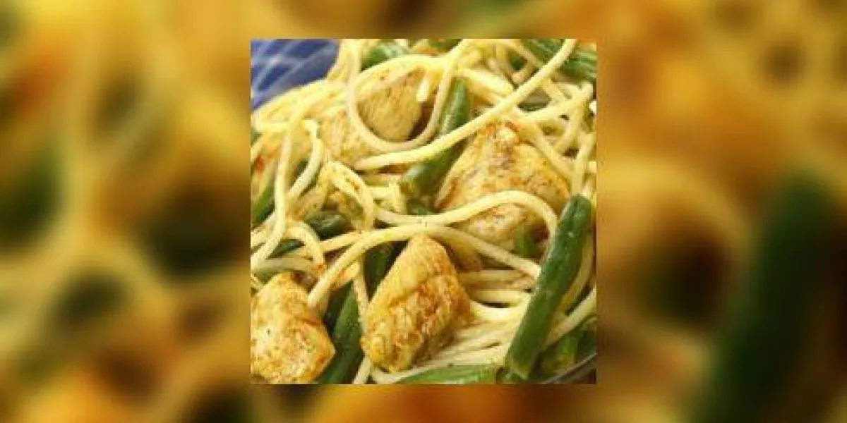 pâtes au poulet et aux haricots verts pâtes au poulet et aux haricots verts