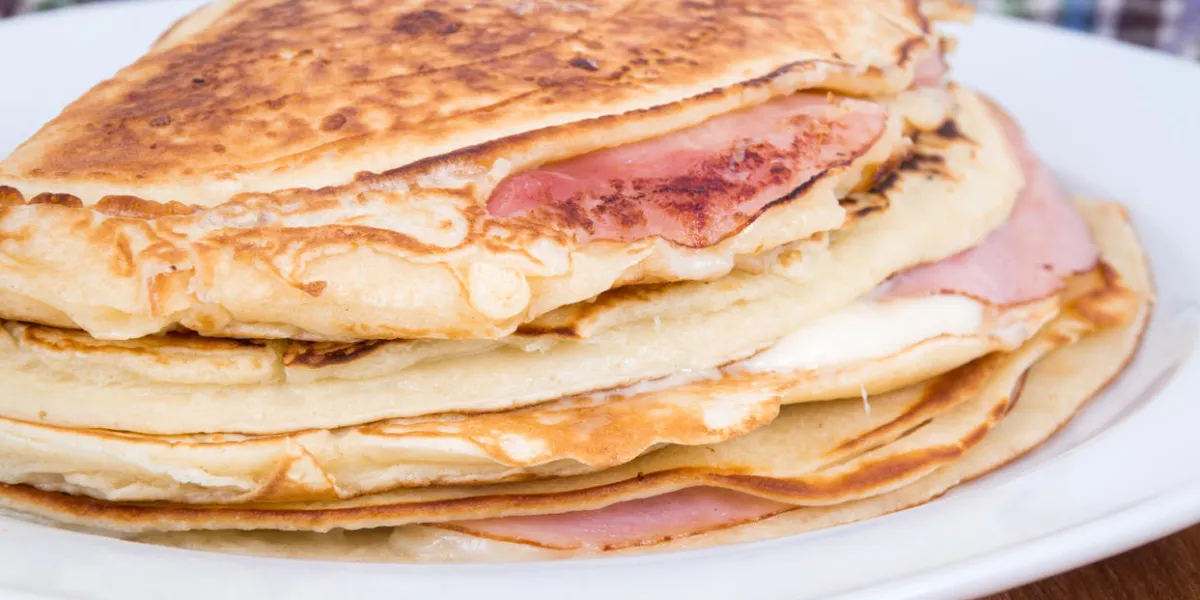 ham and cheese pancake breakfast