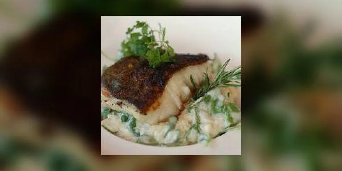 deux de cabillaud et risotto