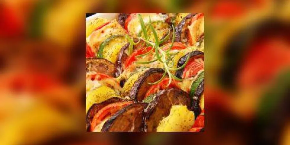 légumes cuits au four avec du fromage