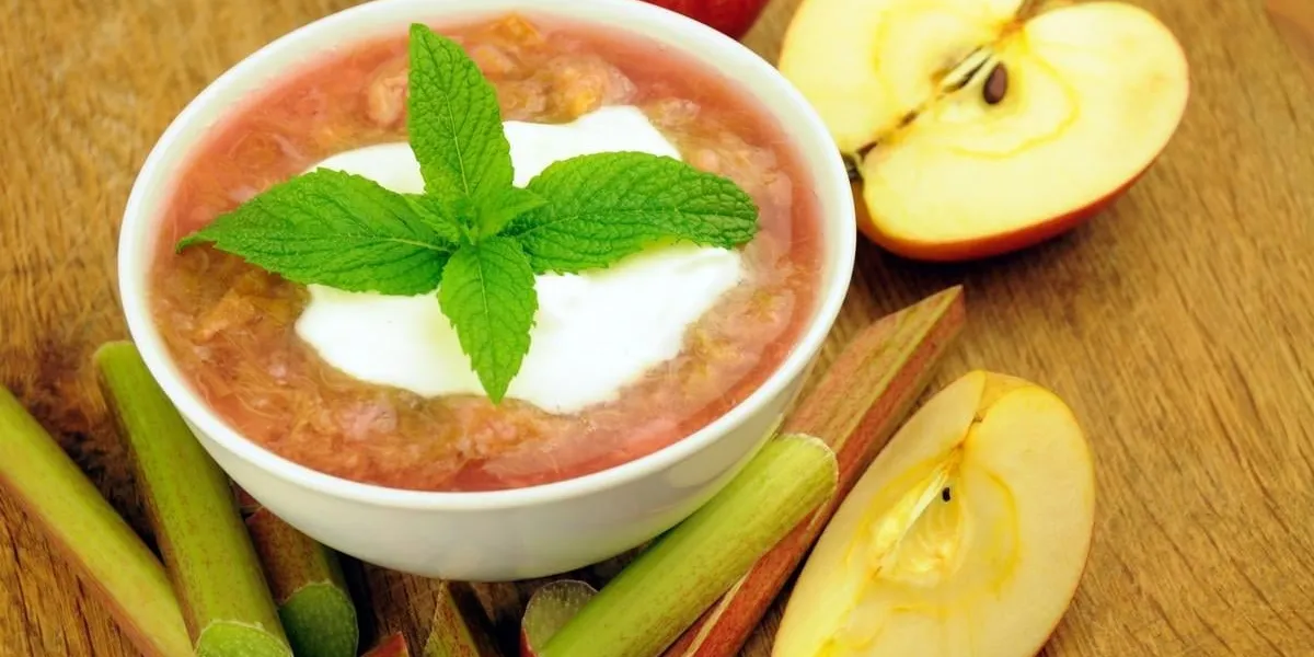delicious and nutritious homemade rhubarb compote dessert