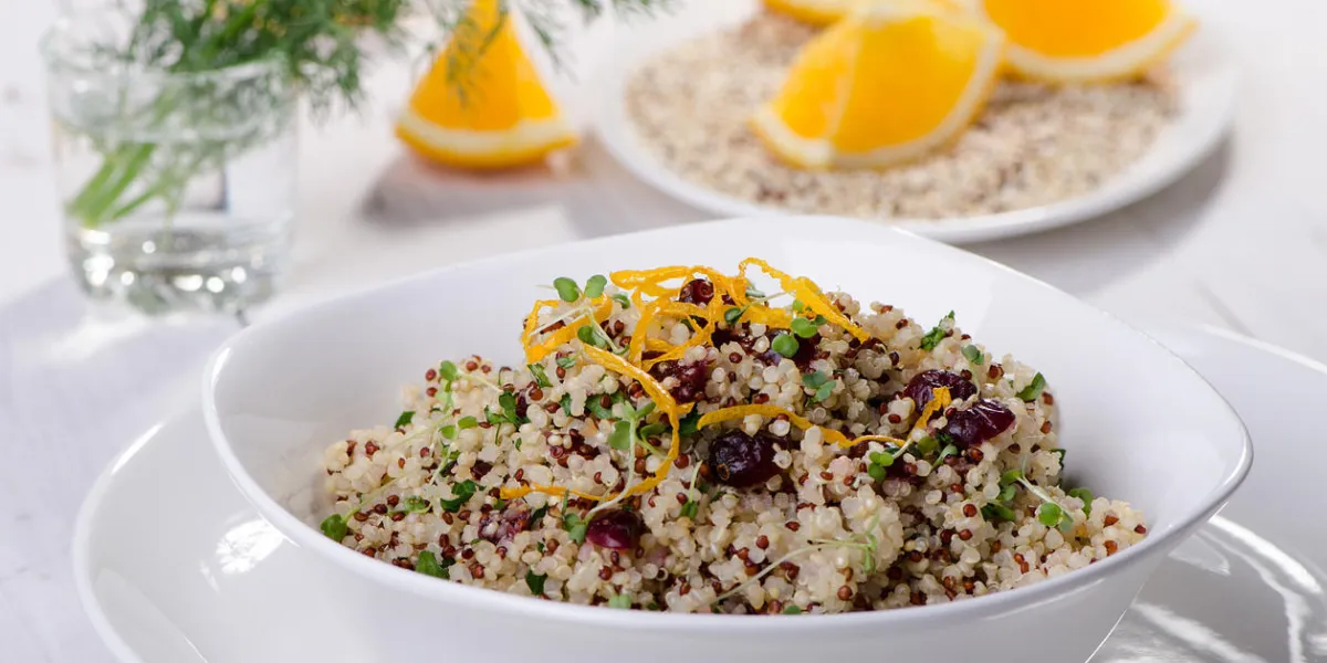 salade de quinoa aux canneberges et concept de superfoods orange salade de quinoa aux canneberges et concept de superfoods orange