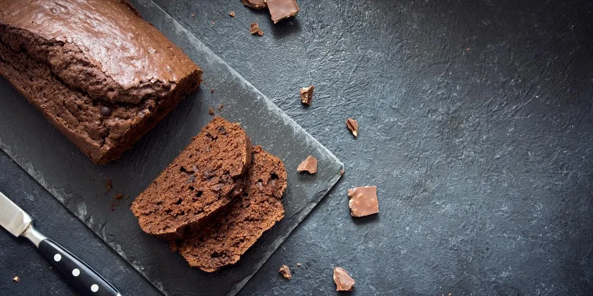 chocolate pound cake with chocolate drops homemade chocolate pastry for breakfast or dessert