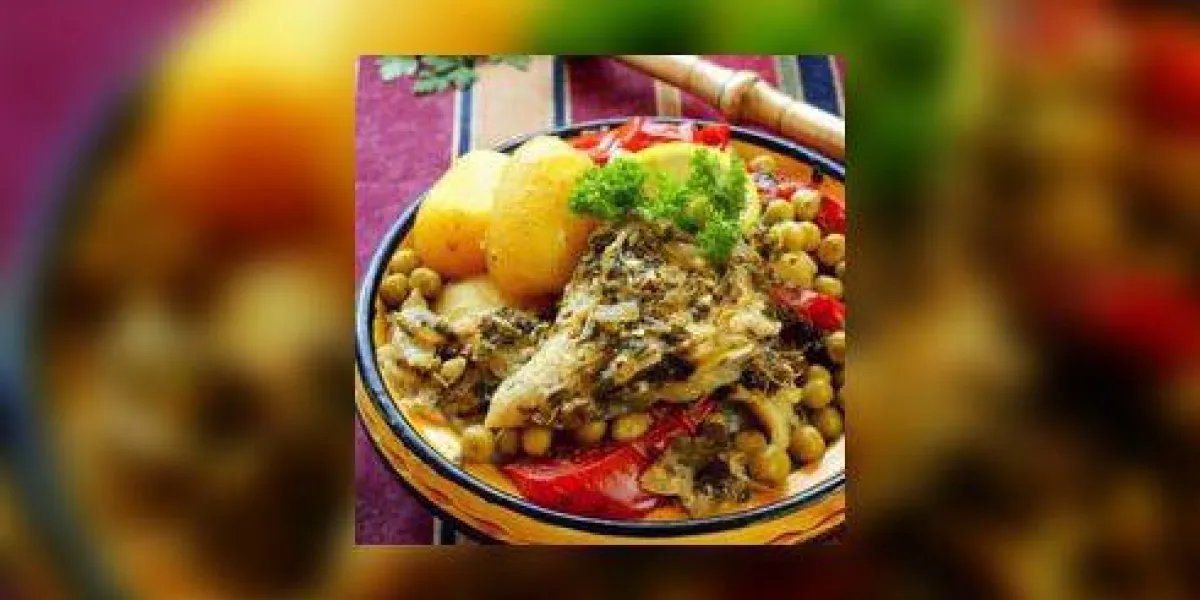 tajine de poisson chermoula marocain